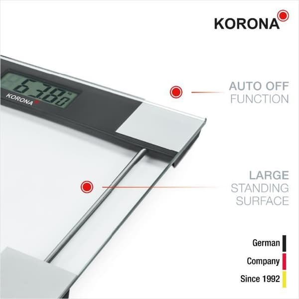 Korona 74551 SVENJA Digital Personvåg | Lastkapacitet 180 kg, gradering 100 g | Tidlös design