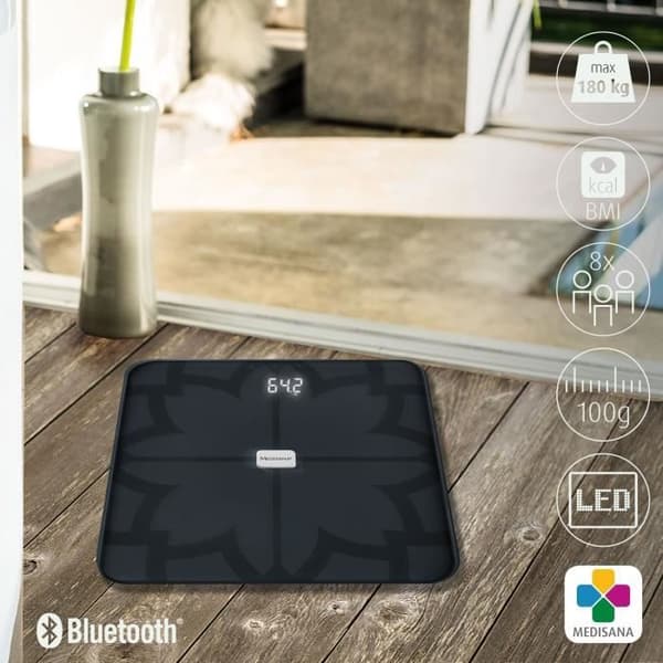 MEDISANA - Connect Bluetooth kroppsanalysvåg - 40510 - Batterier ingår