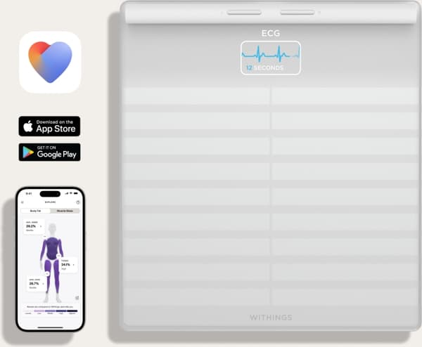 Withings Body Scan smartvekt, hvit
