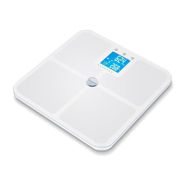 Kroppsvåg med impedansmätare - BEURER - BF 950 - 180 kg - Vit - LED och graviditetsläge