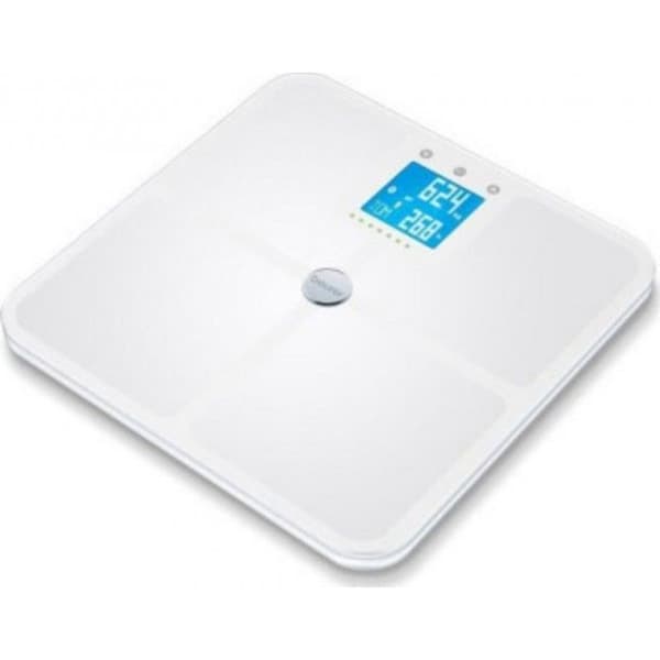 Kroppsvåg med impedansmätare - BEURER - BF 950 - 180 kg - Vit - LED och graviditetsläge