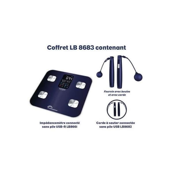Little Balance Kit Duo Connect Easy Jump USB BLÅ badrumsvåg