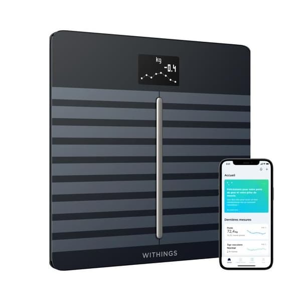 Våg WIFI Connected Body Cardio Black - Body Composition Analysis, Multi-User