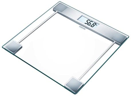 Sanitas SGS 06, Sähkökäyttöinen henkilövaaka, 150 kg, 1 g, Hopea, Läpinäkyvä, kg, lb, ST, Lasi