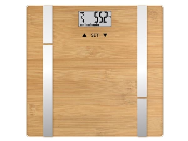 Terraillon BAMBOO FIT, Elektronisk personvekt, 180 kg, 100 g, Bamboo, kg, firkant
