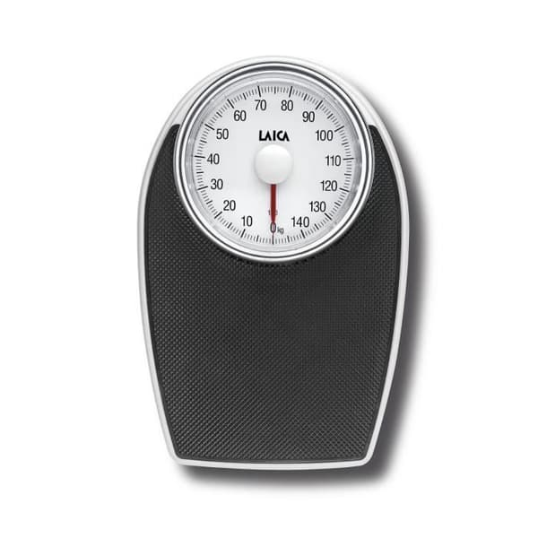 Laica PS2024, Mekanisk personvåg, 150 kg, Svart, Vit, 1 kg, kg, Rostfritt stål
