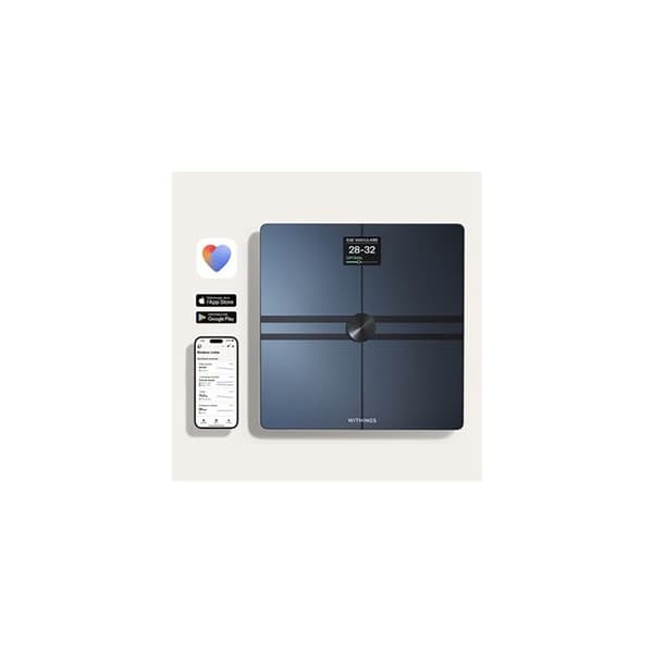 Ansluten våg - Withings - Body Comp - Svart - Viktmätning - Hjärtfrekvens - BMI