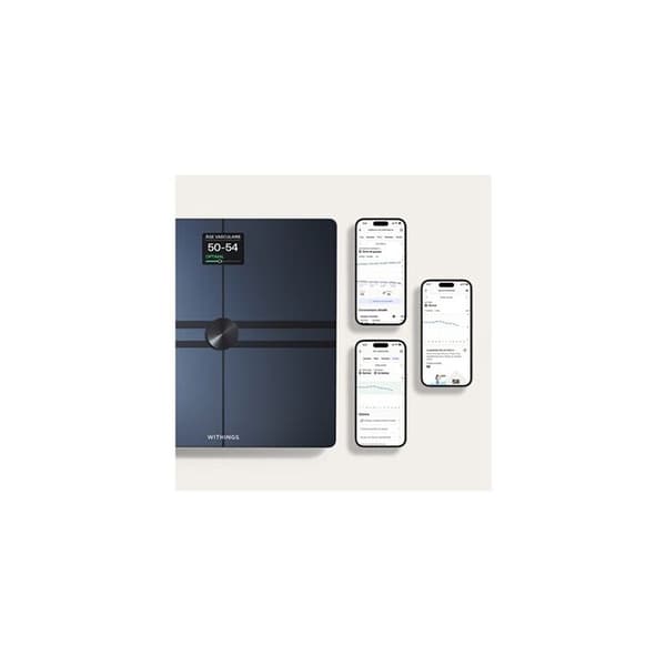 Ansluten våg - Withings - Body Comp - Svart - Viktmätning - Hjärtfrekvens - BMI