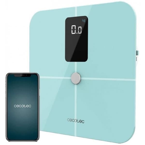 Cecotec Smart Body Scale Surface Precision 10400 Smart Healthy Vision Blue. Bioimpedansmätning, Stor skärm, Upp
