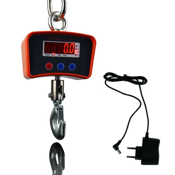 Elektroninen koukkuvaaka 1t 1000 kg, koukkuvaaka, teollisuusvaaka, painonäytöllä PRO H1000