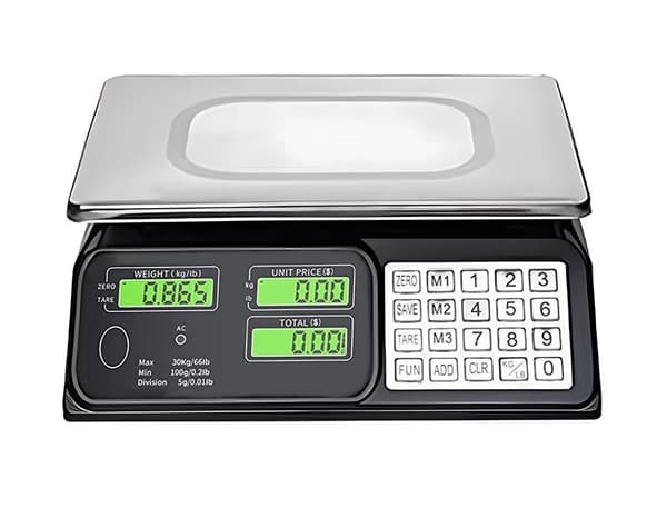 Butiksvægt op til 30 kg, LCD-skærme, HDWR scalePRO-S30A