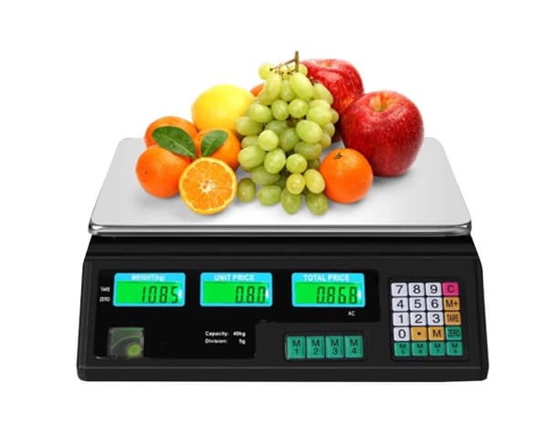 Elektronisk butiksvåg upp till 40 kg, LCD HDWR viktPRO-S40B