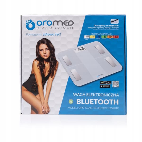 Oromed ORO SCALE BLUETOOTH vit elektronisk analytisk våg