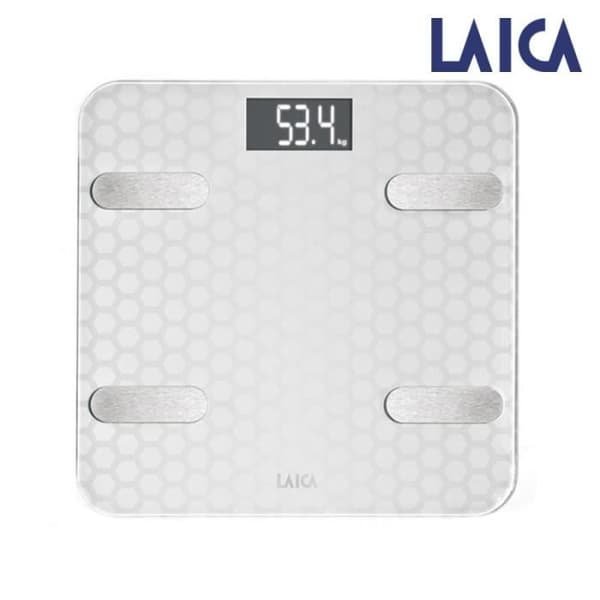 Bluetooth-våg och kroppssammansättningsberäkning i vit färg smart 180kg ps7011 laica.
