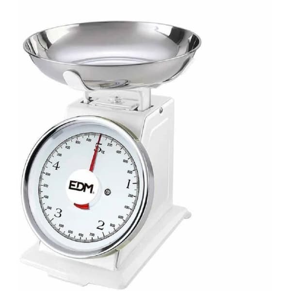 Analog Personvåg EDM Vit 5 kg (20,5 x 4 cm)