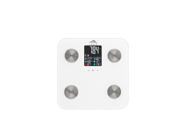 Eta ETA378190000, Elektronisk personvekt, 180 kg, 100 g, Hvit, kg, lb, ST, firkant