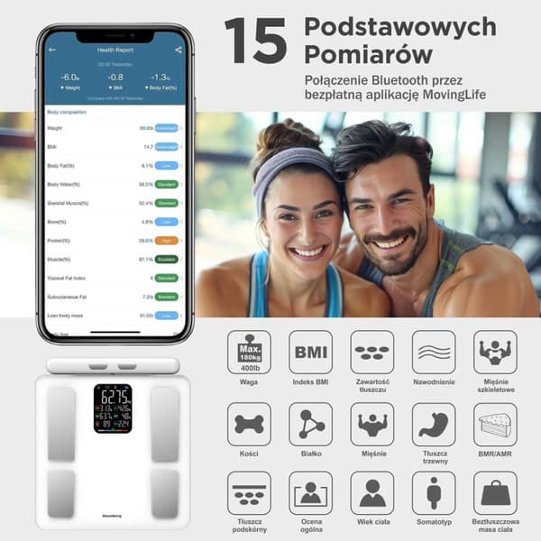 ANALYTISK BADEVÆRELSESVÆG SMART IOS ANDROID KLAUSBERG KB-7857