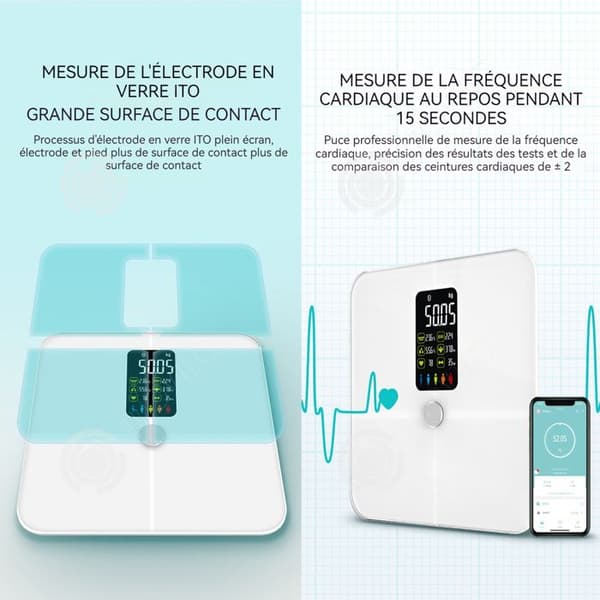 INN Balance med 21 hälsoövervakningselement med smart färgdisplay och full ITO-panel för appanvändning