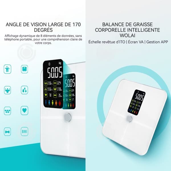 INN Balance med 21 hälsoövervakningselement med smart färgdisplay och full ITO-panel för appanvändning
