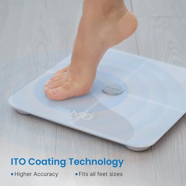 Balance Connectée RENPHO Wi-Fi, Pesis-Personer av Kroppsfett Bluetooth Vit