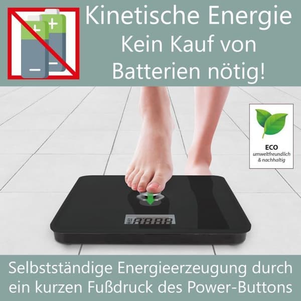 Kinetic Personal Scale Svart Proficare PC-PW3112-Svart