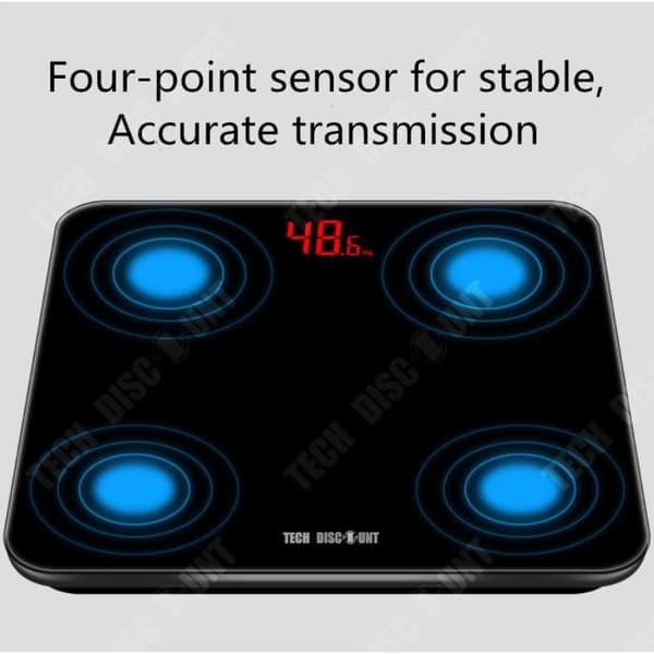 TD® Mekanisk Elektronisk Personvåg Högprecisionsskala Resande Stålimpedans Kg Automatisk LED-teknik Flytande Kristaller