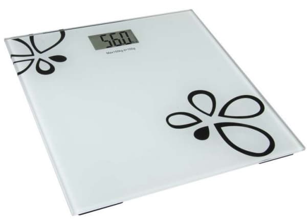 Emos TY6108, Elektronisk personvåg, 180 kg, Vit, kg, lb, st, Torg, Glas
