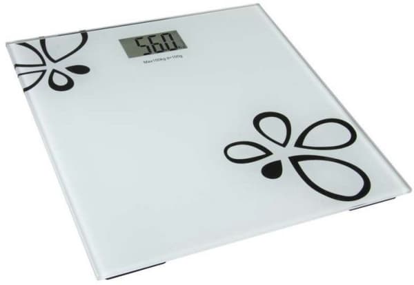 Emos TY6108, Elektronisk personvåg, 180 kg, Vit, kg, lb, st, Torg, Glas