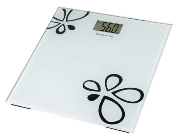 Emos TY6108, Elektronisk personvåg, 180 kg, Vit, kg, lb, st, Torg, Glas