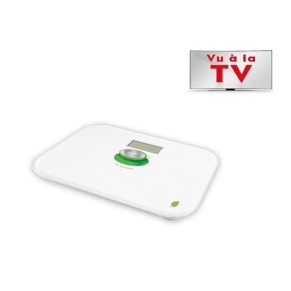 LITTLE BALANCE - Vit personvåg - Green Power - kapacitet 180 kg - 8154