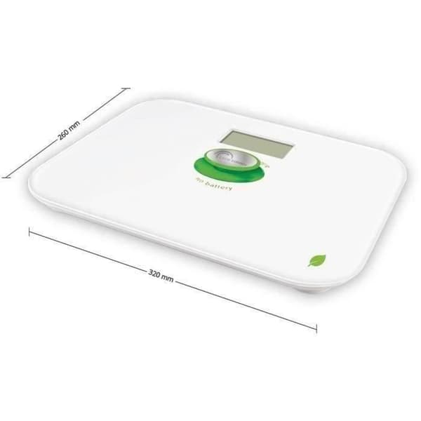 LITTLE BALANCE - Vit personvåg - Green Power - kapacitet 180 kg - 8154
