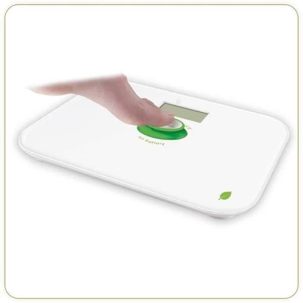 LITTLE BALANCE - Vit personvåg - Green Power - kapacitet 180 kg - 8154