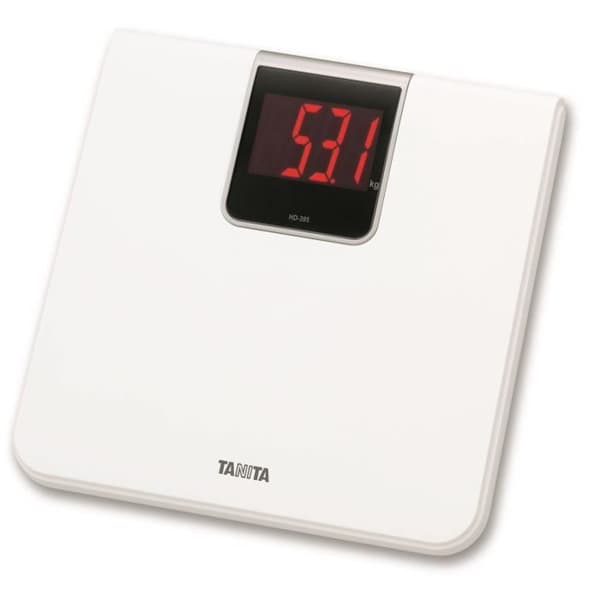 TANITA HD395WH36 personvåg - Robust - Extra stor LED-skärm - Vit