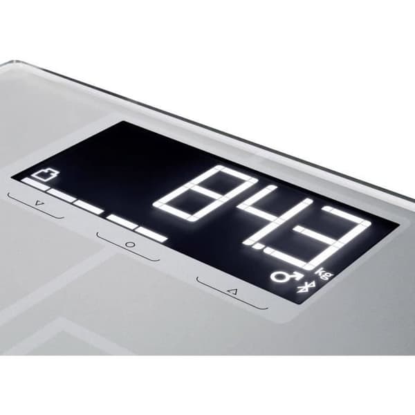 Soehnle Shape Sense Connect 200 analytisk våg - Vägningsområde (max.)=180 kg - grå - med Bluetooth
