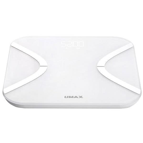 UMAX US20E, elektronisk personvåg, 180 kg, 50 g, kg, fyrkantig, vit