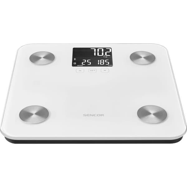 Personvåg - SENCOR - SBS 6025WH - LCD-skärm - Vit