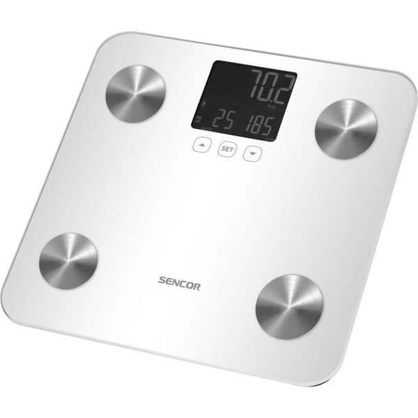 Personvåg - SENCOR - SBS 6025WH - LCD-skärm - Vit