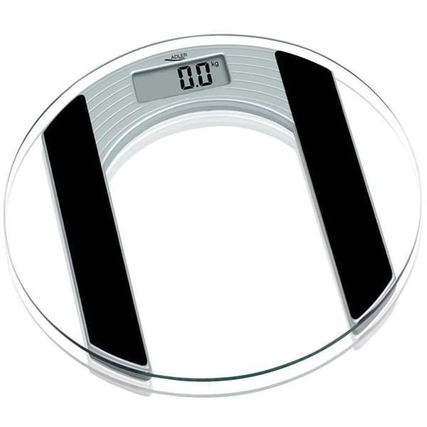 Rund digital glaspersonvåg - ADLER - 150 kg - 4 DMS-sensorer - ESG-plattform