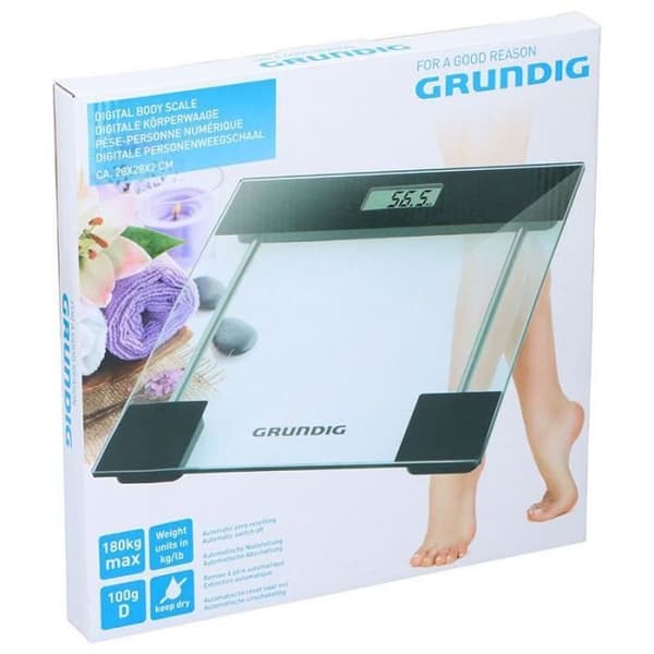 GRUNDIG elektronisk glaspersonvåg upp till 180 kg