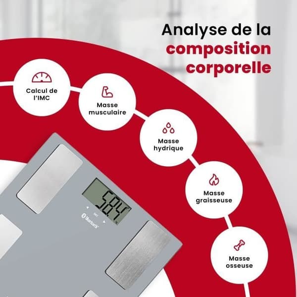 Pese Person Connected - Terraillon - Smart Connect - Grå