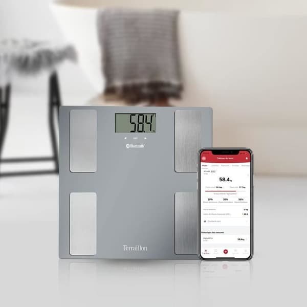 Pese Person Connected - Terraillon - Smart Connect - Grå