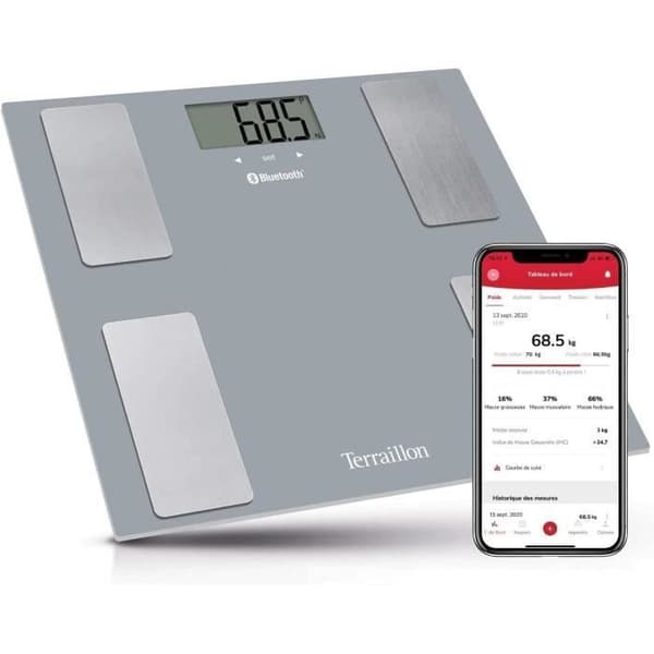 Pese Person Connected - Terraillon - Smart Connect - Grå