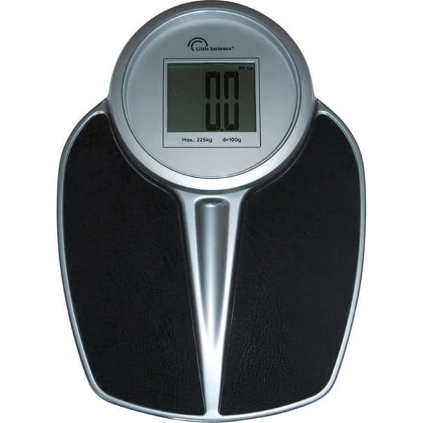 Henkilövaaka - LITTLE BALANCE - 8327 - PRO M 225 - Elektroninen vaaka - 225 kg / 1 kg - Musta / Hopea