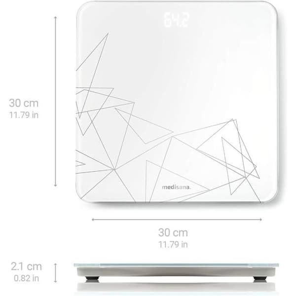 Medisana PS 437 digital våg upp till 180 kg, glasvåg, osynlig LED-display.