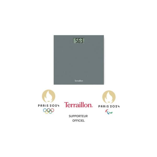 Terraillon TX1500 personvåg - Glasskiva 30x30 cm - Maxvikt 150kg - LCD-skärm