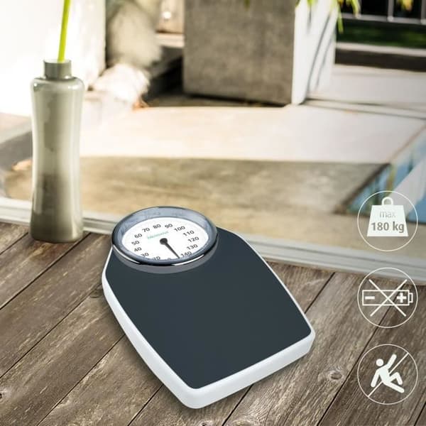 MEDISANA PSD 4046 Mekanisk Badevægt - Chic Retro Design - 500g Graduering - 150kg Kapacitet