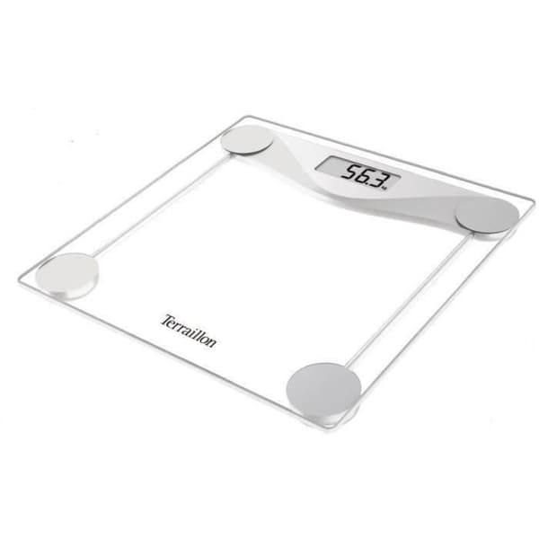 Terraillon Tx5000 elektroninen kylpyhuonevaaka - lasi - 180 kg max - 100 g:n asteikko - LCD-näyttö