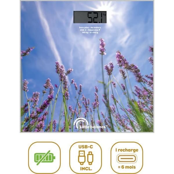 Badevægt - LITTLE BALANCE - USB-C - Lavendel