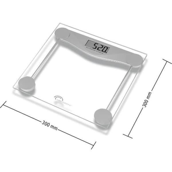 LITTLE BALANCE 8193 SB2 elektronisk vægt - Transparent hærdet glasplatform - 160 kg / 100 g