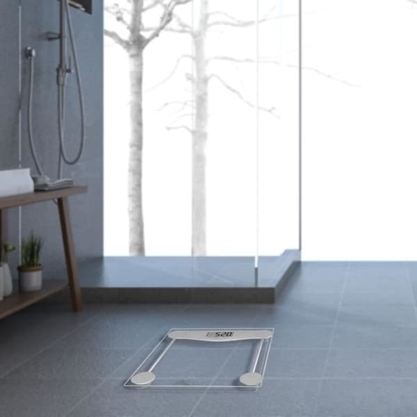 LITTLE BALANCE 8193 SB2 elektronisk vægt - Transparent hærdet glasplatform - 160 kg / 100 g
